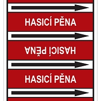Značení potrubí, hasicí pěna